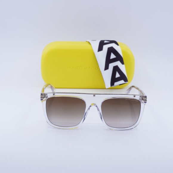 Marc Jacobs MARC 586/S 0900 HA Square Sunglasses - Transparent\Dark Brown - Picture 2 of 10